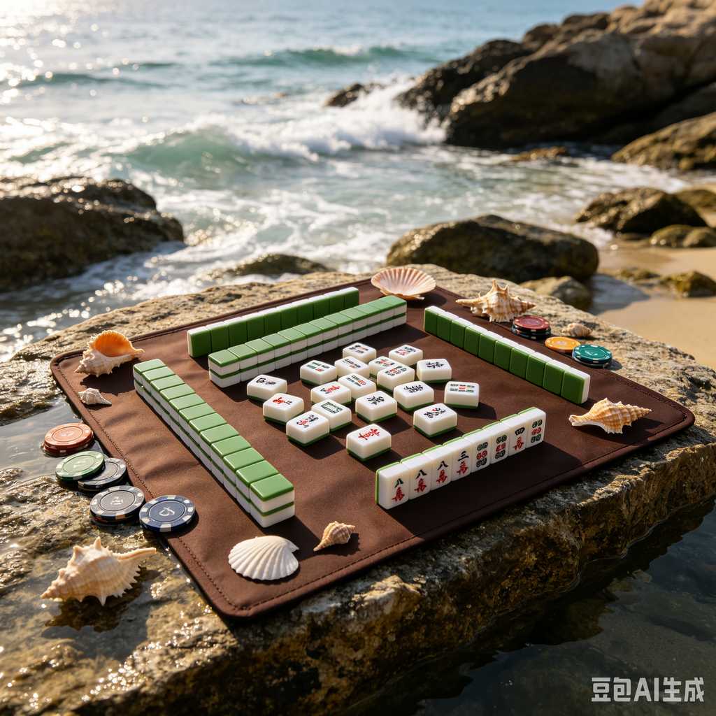 carved pattern mahjong set